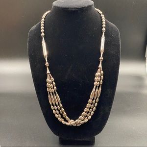 Vintage Art Deco Multi-Strand Steel Necklace
